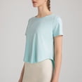 thumbnail image 1 of Conjunto de camiseta de manga corta para mujer, ropa deportiva holgada de poliéster con espalda calada, Top Sexy para Yoga, 1 of 4