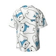 thumbnail image 2 of Wukai Scarf Bear Men's Casual Short-Sleeve Button Down Shirt - Lightweight Summer Dress Shirt for Daily Wear-X-Large, 2 of 7