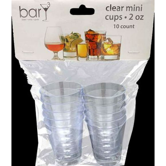 barY3 MINI TAZAS TRANSPARENTES 2OZ 10PK