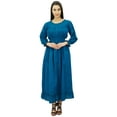 thumbnail image 1 of Bimba Robe Maxi Longue Décontractée en Coton pour Femme à Taille Smockée, 1 of 8