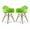 Green, variant on Pyramid 17.5" Plastic and Beech Wood Armchairs in Green (Set of 2)