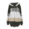 thumbnail image 3 of Teen Girl Fleece Jacket Color Block Boys Long Sleeve Lightweight Zip Up Fuzzy Jacket Cute Hooded Boys Fall Jacket 11-12 Years, 3 of 5