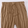 thumbnail image 5 of BWASD Womens Pajamas Set 2 Pack Summer Casual Loose Larg Modal Padded Short Sleeve Shorts Pjs Set with Pocket Breathable Home Wear Daily (Coffee M), 5 of 7