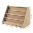 thumbnail image 3 of 4-Layer Wooden Paint Rack 13 Tool Sockets Organizer Ink Bottle Holder Rack Shelf Paints Rack Sockets Salon Tools Stand Holder Storage Rack Wood DIY Paint Bottle Rack Wooden Stand Holder Cabinet, 3 of 3