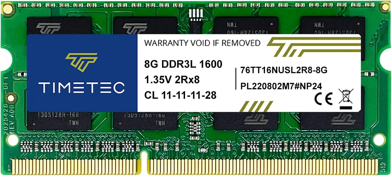 Timetec, Memory Kit, 16GB, DDR3L DDR3 1600MHz, Dual Rank - Walmart.com