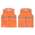 thumbnail image 4 of Fengqque Safety Jacket for Men,Breathable Mesh Coat Waterproof High Visibility Reflective Jacket with Pockets and Zipper Workwear Jacket Orange-B XXXXL(XXXXL), 4 of 5