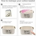 thumbnail image 2 of Pethiy Dog Toy Basket Cotton Rope Dog Toy Storage Bin, Puppy Toy Box - Perfect for organizing pet Toys, Blankets, leashes, Clothing and Any Doggie Stuff - Beige, 2 of 7