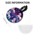 thumbnail image 5 of Starry Unicorn Set of 2pcs PU Leather Round Suitcase Tags with Privacy Cover and Name ID Tag - Ideal for Travel Luggage, Handbags, Backpacks, School Bags, 5 of 6