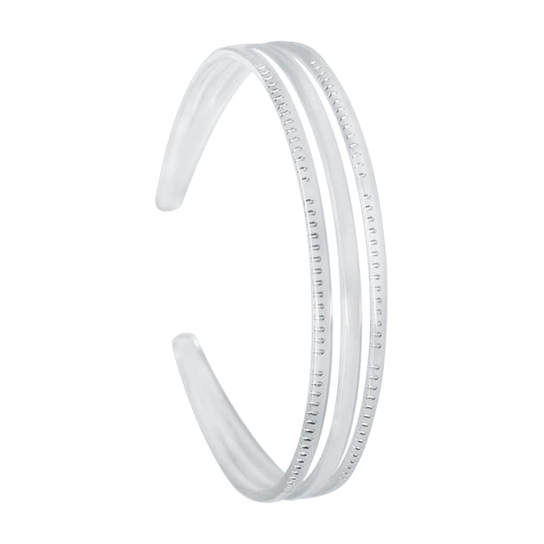 Diadema para niña y mujer con tres filas de accesorios para cabello largo, corto, grueso o fino. Transparente