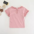 thumbnail image 4 of vdgthytj Baby Girls Summer T Shirts Toddler Kids Cute Ruffle Short Sleeve Crewneck Casual Tee Tops, 4 of 9