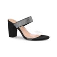 thumbnail image 1 of BLISSFUL STEP Women's Rhiness Heel Block Heels Slide Sandals Black 7, 1 of 7