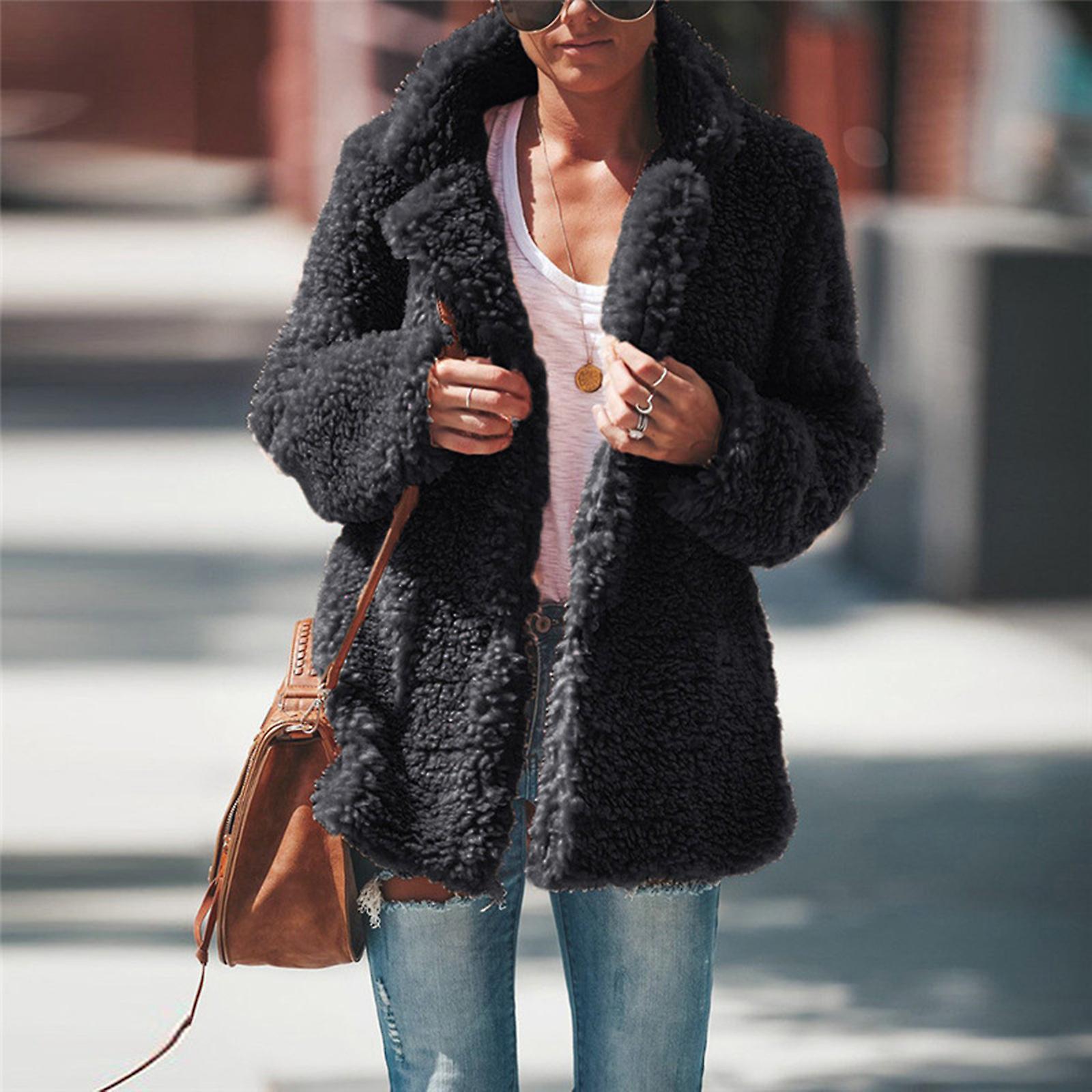 Women Teddy Bear Fleece Fluffy Jacket 