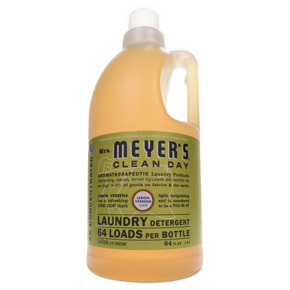Mrs. Meyer's Liquid Laundry Detergent, Lemon Verbena Scent, 64 oz Bottle, Each