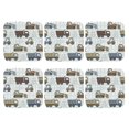 thumbnail image 2 of Honeii Tractor and Dumper Print Leather Coaster Set of 6, Ideal for Safeguarding Your Furniture from Drinks Spills and Effortless Cleanup,Square, 2 of 7