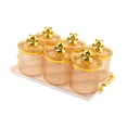 thumbnail image 2 of 6 cuadrículas de jarras de especias de cocina, recipiente de condición, decoración de la boda frascos de fruta seca multipropósito con tapa para boda Ámbar, 2 of 8