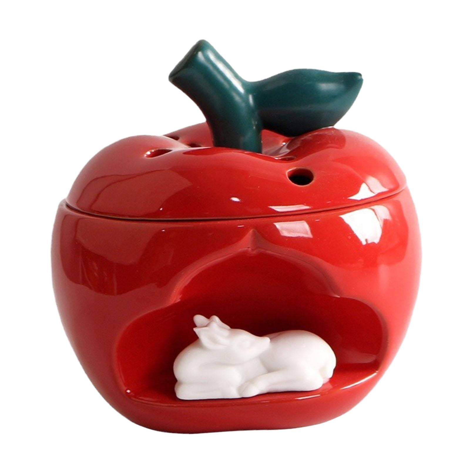 TISHITA Incenses Burner Ornament Creative Gift Delicate Ceramic Incenses Holder Censer for Home Bedroom Incenses Cone Yoga Office Red