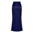 thumbnail image 5 of Elvqul Womens Winter Skirts High Waist Trendy Elastic Navy Comfortable Solid Color Soft Long Skirts for Ladies, 5 of 7