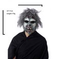thumbnail image 4 of Máscara de zombi de terror, realista, de resina, cara aterradora con pelo gris, 4 of 4