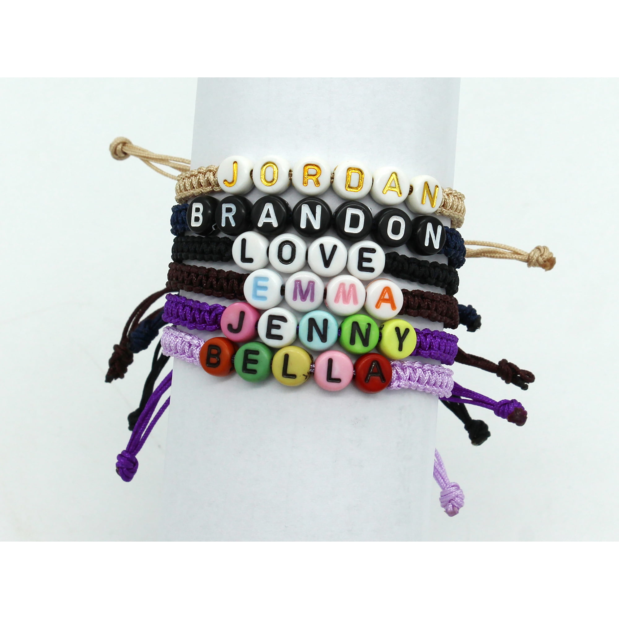 Personalized Name Bracelet for Women Men Teen Girls Best Friend Birthday Graduation Gifts Adjustable Woven Bracelets Sister Daughter Mother s Day Mom Female Friendship Jewelry Unisex