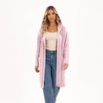 thumbnail image 4 of Hvogkswy Long Cardigan Sweaters for Women Long Sleeve Oversized Knit Outerwear Fall Casual Hooded Cardigan with Pockets, 4 of 7