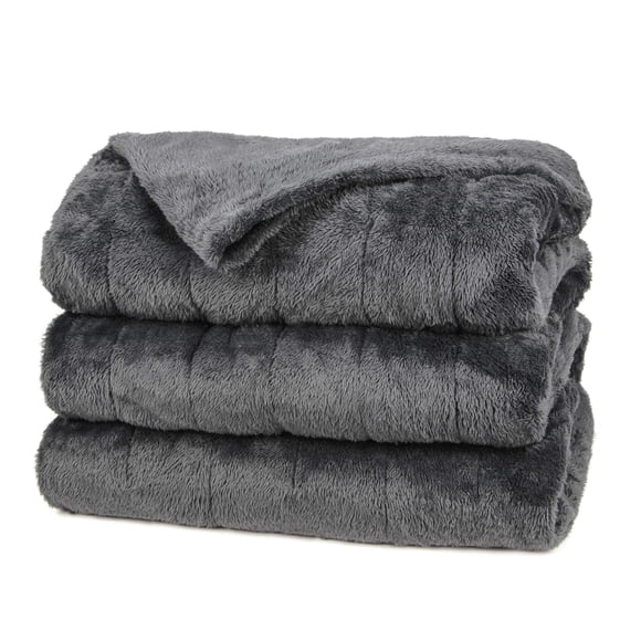 Manta térmica Sunbeam Microplush con 10 ajustes de calor, tamaño king grey