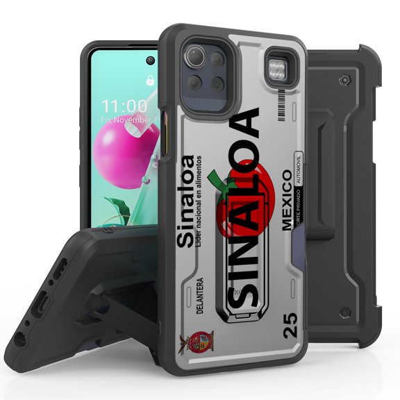 ANJ  Rugged Hybrid Shockproof Case w/Kickstand   Holster Clip Card Slot Cover for LG K92 5G - Sinaloa