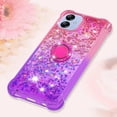 thumbnail image 6 of Clear Case for Samsung Galaxy A04e with Kickstand for Girls Women, Liquid Glitter Sparkle Bling Cute Case Gradient Quicksand Cover for Samsung Galaxy A04e/ M04/ F04 JB Pink Mauve, 6 of 16