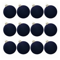 KOYPTL 12PCS 2.36In Velvet Christmas Ornaments Ball Set,Shatterproof Flocked Christmas Tree Pendant Porch Lawn Yard Ornaments Hanging for Holiday Wedding Party Christmas Baubles Decorations