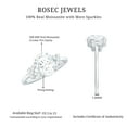 thumbnail image 5 of Rosec Jewels Oval Cut Solitaire Moissanite Designer Engagement Ring (6X8 mm, D-VS1 Quality), 10K White Gold, US 5.50, 5 of 8