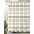 thumbnail image 3 of Beige Brown Striped Waterproof Fabric Shower Curtain, Modern White Abstract Art Aesthetics Shower Curtain for Bathroom Curtains Bathtubs Hotel Washable Shower Curtains with 12 Hooks Small 36x72in, 3 of 6