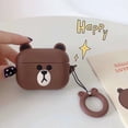 thumbnail image 5 of RV Funda de silicona para Airpods Pro, linda y divertida, compatible con Apple Airpods Pro Serie Animal： (pequeño oso pardo) oso de fresa Electrónica, 5 of 5