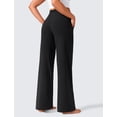 thumbnail image 3 of Pantalones de yoga CRZ YOGA Butterlift, cintura alta, pierna ancha, negros, XS, 3 of 5