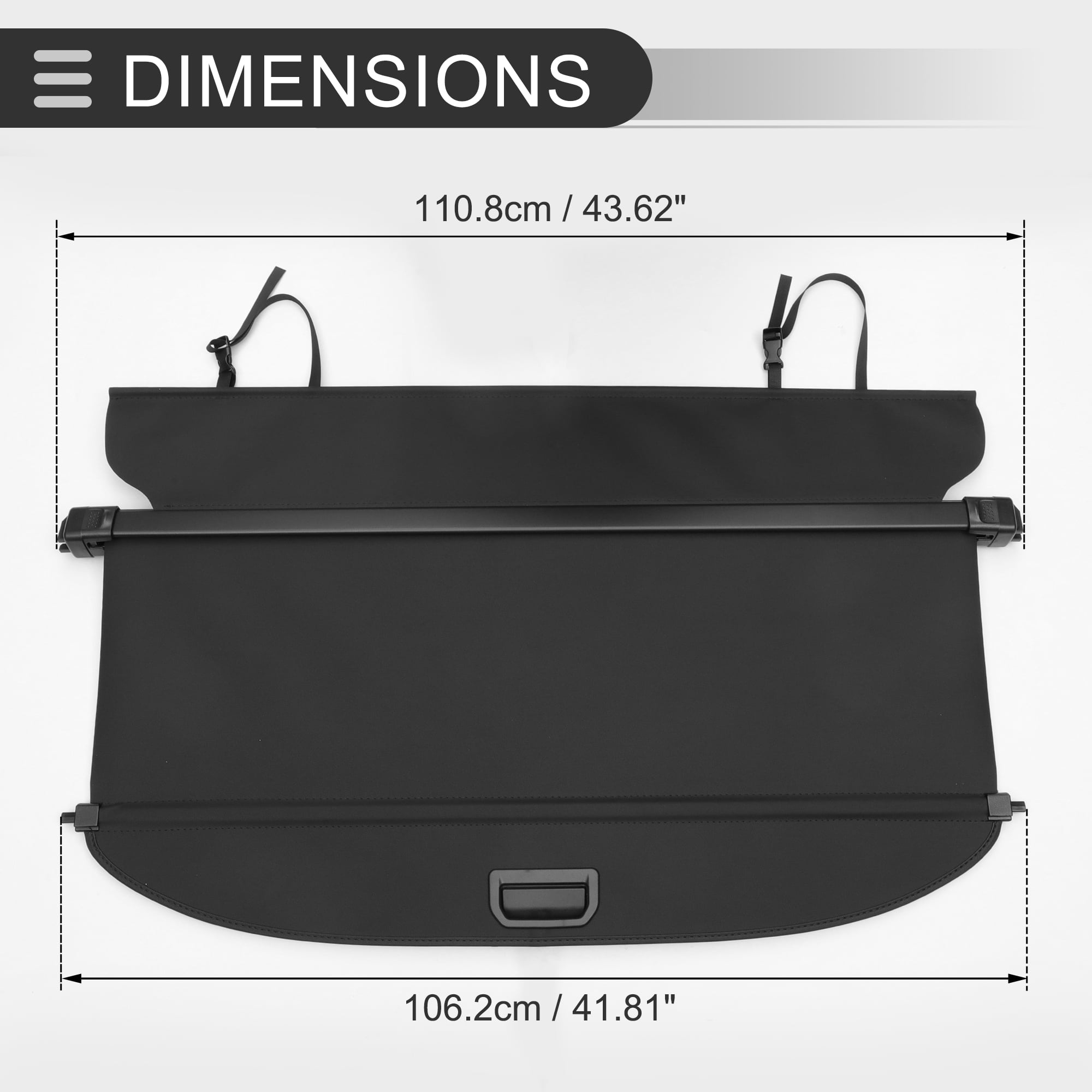 Unique Bargains Retractable Cargo Cover for Honda Rear Trunk Parcel Shelf Shade Black
