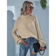 thumbnail image 4 of Suéteres de Cuello Alto para Mujer, Suéteres Casuales de Larga, Suéteres Sueltos de Punto Grueso. Albaricoque L, 4 of 10