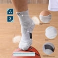 thumbnail image 4 of Calcetines de baloncesto para hombre, calcetines de felpa con fondo de toalla grueso, calcetines de élite, calcetines de caña alta de longitud media, calcetines para correr al aire libre,, 4 of 4