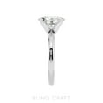 thumbnail image 3 of Bling Craft 14K White Gold Plated 925 Sterling Silver 1.5 CT 9.1x6.5MM Oval Cut Solitare Moissanite Engagement Rings for Women - Moissanite Wedding Band for Women - Promise Rings Size 7.5, 3 of 6