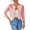 Pink, variant on Casual Jackets for Women Solid Open Front Crop Jacket