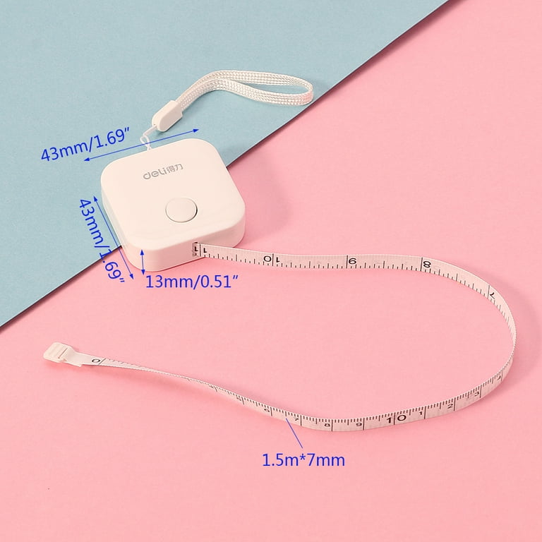 Portable Size Candy Color Small Plastic Retractable Tape Measure Clothing  Feet Soft Small Tape Rulers