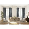 thumbnail image 1 of 3S Brother's Grey Extra Long Shiny Velvet Curtains Luxury Colors Light Blocking Hang Back Tab & Rod Pocket 1 Panel Curtain 5-30 Ft Home Décor Custom Made Drapes -Made in Turkey(100"W X 216"L), 1 of 6