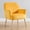 Yellow, variant on UZUGUL Upholstered Modern Single Sofa with Metal Legs, Comfy Tufted Velvet Accent Chair,Beige