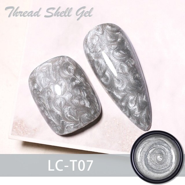 LILYCUTE, 3 uds., esmalte de uñas de Gel de hilo de concha, patrón de hilo de concha de perla brillante 3D para manicura, barniz de uñas de Gel UV DIY zhangmengya LED