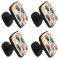 thumbnail image 2 of 4 Pcs Square Cabinet Handle Drawer Pulls Animal Paw Prints Knobs with Screws Furniture Office Cabinet Knob Decoration, 2 of 7