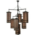 thumbnail image 5 of Meyda 142003 47 in. Church Street 7 Light Chandelier, Silver Mica & Craftsman Brown, 5 of 6