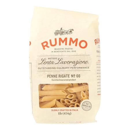 RUMMO Bronze-Cut Penne Pasta for Enhanced Sauce Flavor, 16 OZ, Case of 12
