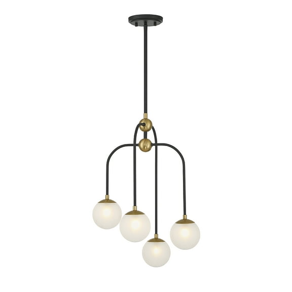 4 Light Chandelier In Mid-Century Modern Style-22 Inches Tall And 16 Inches Wide     -Traditional Installation Savoy House 1-6697-4-143