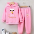 thumbnail image 2 of LUOGENLI Girls Summer Outfits Size 14/16 Toddler Kids Baby Boy Girl Clothes Unisex Solid Sweatsuit Long Sleeve Warm Hooded Pullover Tops Pants Set Outfits Girl Summer Outfits 5T 5-6 Years, 2 of 3
