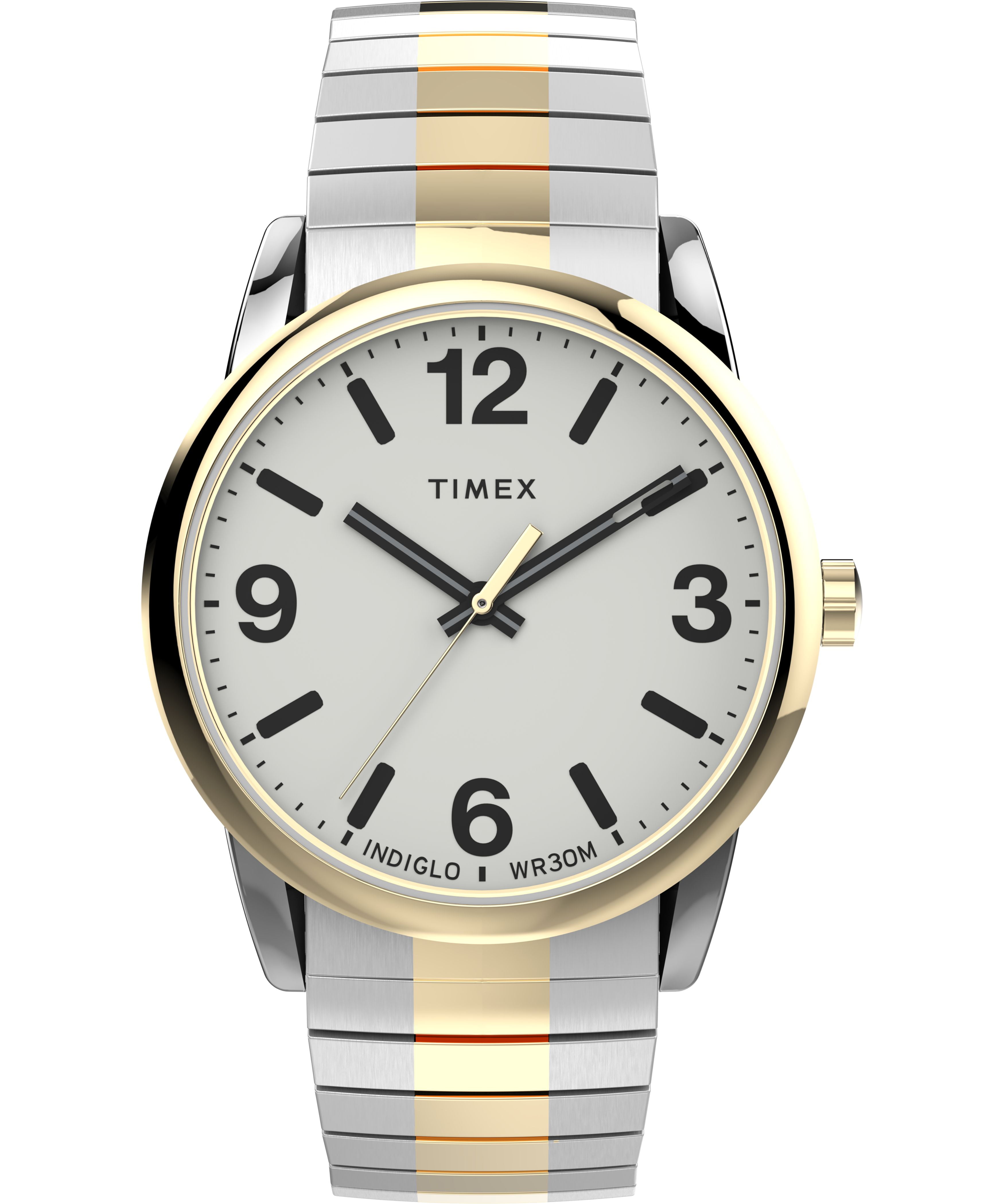 Timex Ladies Watch Indiglo White Dial Two Tone Stainless Bracelet Date Window Free Shipping! Timex Women main image 2