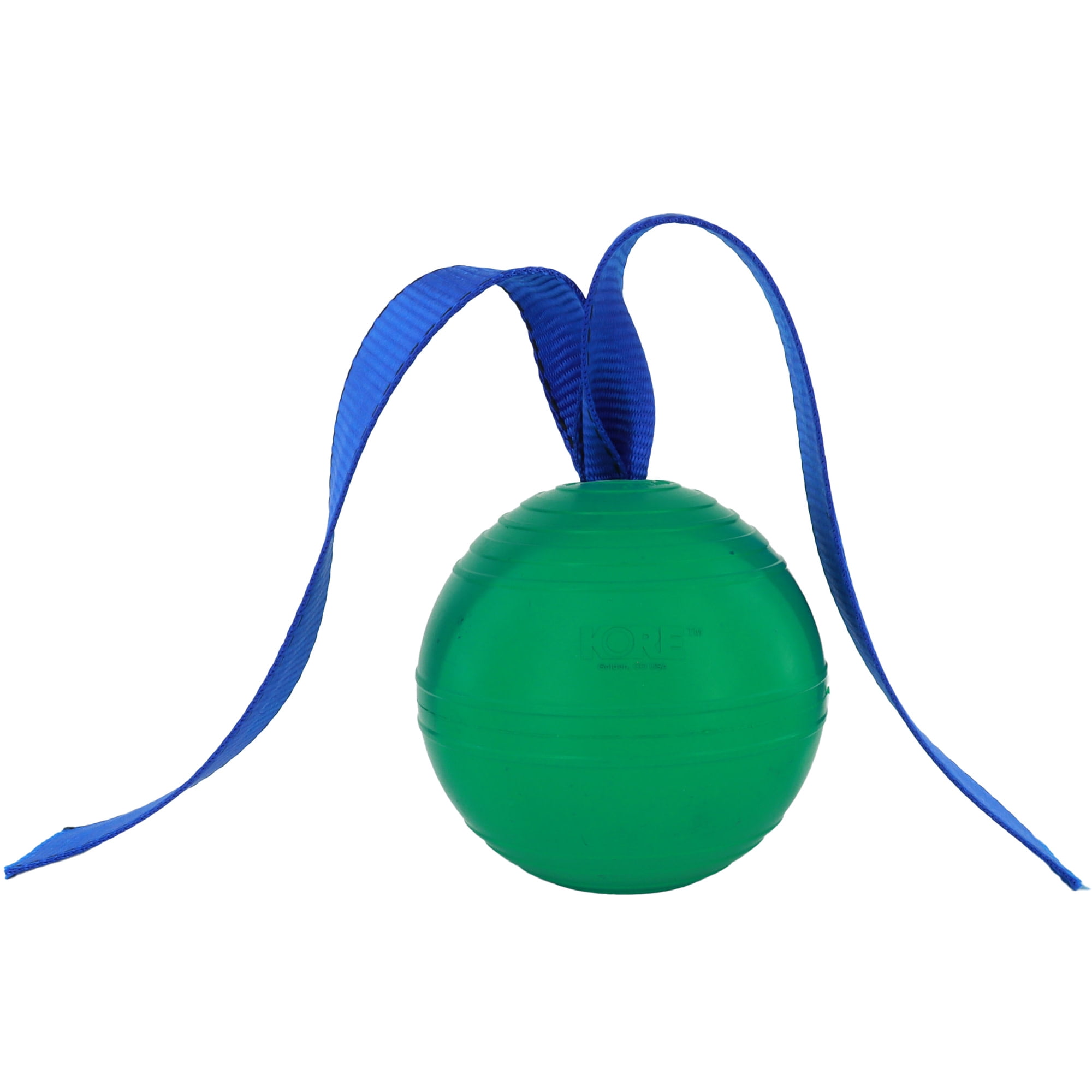 PetKORE: KoreFlex Ball & Tail - 4.75", Green, Dog Toy, Shape Maintaining Rubber, Durable Strap, Treat Stuffing Center, Bounce-Tug-Fetch-Chew, Pet Play