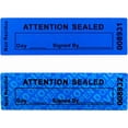 thumbnail image 1 of shiyou-Non Transfer Tamper Evident Security Warranty Void Seals/Stickers High Security Tamper for Reusable Package or Expensive Surface with Serial Numbers(1 x 3.35Inches,100pcs,Blue), 1 of 4