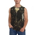 thumbnail image 3 of Uemuo Western Desert Skull Cowboy Pattern Men's Sleeveless T-Shirt,Muscle Athletic Tank Top, Moisture-wicking Quick-dry Breathable Classic Tee Top for Gym Run Outdoor Sports-Small, 3 of 8
